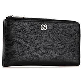 Gucci-Gucci L-Shaped Long Wallet-Black,Silvery
