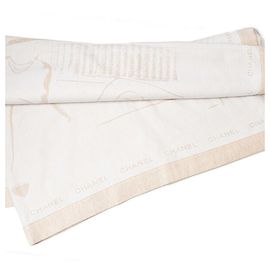 Chanel Reversible Blanket Mademoiselle CC Motif Beige