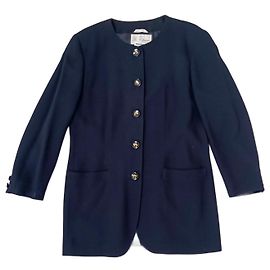 Giacca lunga blu da donna Les Copains vintage Blu
