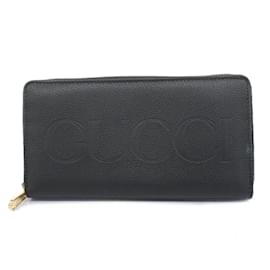 Gucci-Gucci Long Wallet in Black Leather-Black