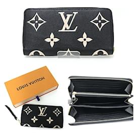 Louis Vuitton-Louis Vuitton Zippy Wallet in Bicolor Monogram Empreinte Leather-Black,Beige