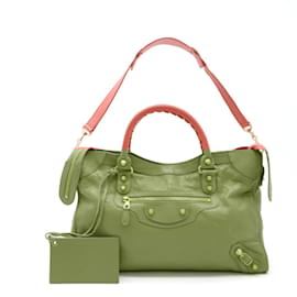 Balenciaga-Balenciaga Giant City Editor's Bag-Pink
