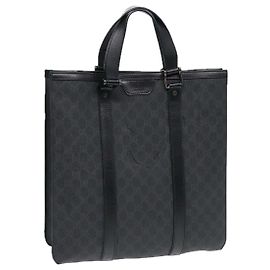 Sac à main en toile GG Gucci noir 322072 Auth bs17120 Noir