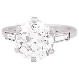 inconnue Antique cut diamond ring, platinum. Other