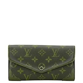 Louis Vuitton-Louis Vuitton Monogram Portefeuille Sarah Retiro Long Wallet-Brown,Monogram