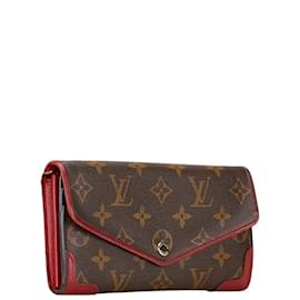 Louis Vuitton-Louis Vuitton Monogram Portefeuille Sarah Retiro Long Wallet-Brown,Monogram