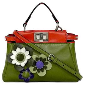 Fendi-Fendi Micro Peekaboo Handbag-Red