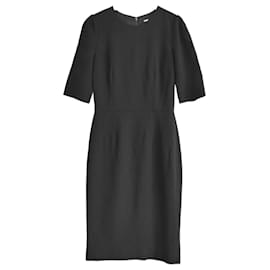 Dolce & Gabbana-Dolce & Gabbana Black Crepe Shift Dress-Black