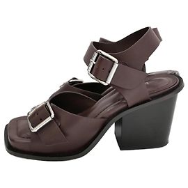 Lemaire Sandalen mit quadratischem Absatz Braun
