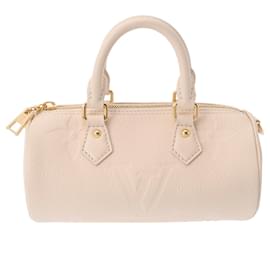 Louis Vuitton-Louis Vuitton Monogram Empreinte Papillon BB Handbag-Cream