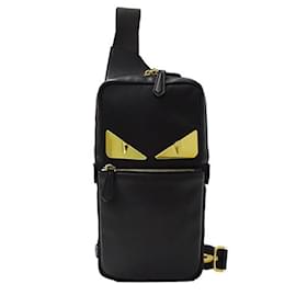 Fendi-Fendi Men's Sling Bag in Black Nylon-Black