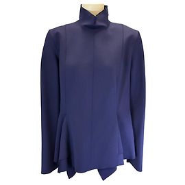 Top de crepé azul marino Maison Rabih Kayrouz Azul marino