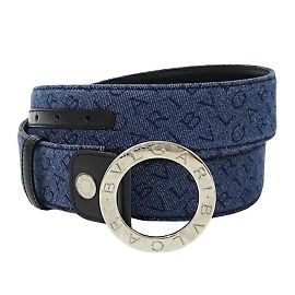 Bulgari Cinturón de denim Bvlgari Men's Mania Azul
