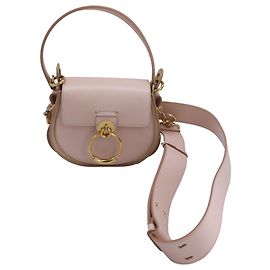 Chloé Small Tess Saddle Bag in Pink Leather Other