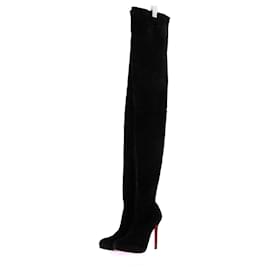 Christian Louboutin-CHRISTIAN LOUBOUTIN  Boots T.EU 37.5 Suede-Black