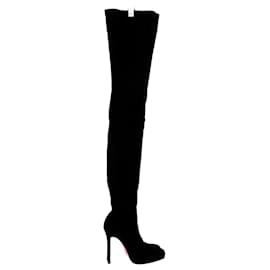 Christian Louboutin-CHRISTIAN LOUBOUTIN  Boots T.EU 37.5 Suede-Black