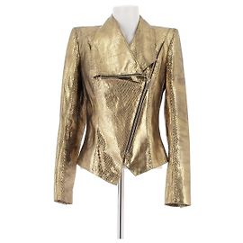 ALEXANDRE VAUTHIER  Vestes T.FR 38 Cuirs exotiques Doré