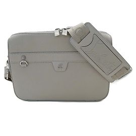 Graue Kalbsleder Schultertasche Christian Louboutin Braun