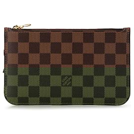 Louis Vuitton-Louis Vuitton Brown Damier Ebene Neverfull MM Pouch-Brown