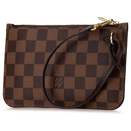 Louis Vuitton-Louis Vuitton Brown Damier Ebene Neverfull MM Pouch-Brown