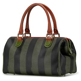 Fendi-Sacoche en toile enduite Pequin marron Fendi-Marron