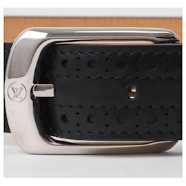 Louis Vuitton-Louis Vuitton Santur Leather Belt-Black