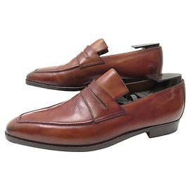 BERLUTI ANDY DEMESURE OLGA 348 MOCASSINI 9 43 IN PELLE Marrone