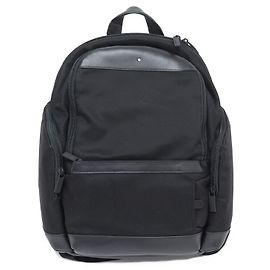 NEW MONTBLANC NIGHTFLIGHT MEDIUM 119048 NYLON AND LEATHER BACKPACK BAG Black