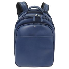 NINE MONTBLANC LEATHER SARTORIAL SMALL INDIGO BLUE BACKPACK Navy blue