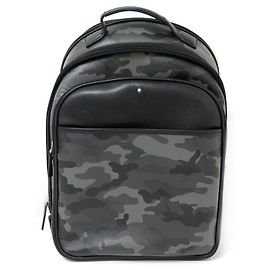 NINE MONTBLANC SMALL CAMOUFLAGE GREY CAMO 118669 BACKPACK BAG Grey