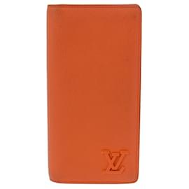 Louis Vuitton-Louis Vuitton LV Aerogram Portefeuille Brazza NM Orange Wallet-Orange