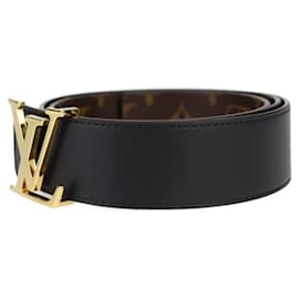 Louis Vuitton-Louis Vuitton Santur LV Initial 40MM Belt-Brown,Black,Golden