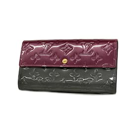 Louis Vuitton-Louis Vuitton Long Wallet Vernis Portefeuille Sarah M93577 Violette-Other
