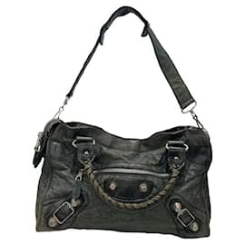 Balenciaga-Balenciaga The Giant City Handbag-Brown