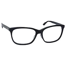 Gucci-GUCCI Web Sherry Line Date Glasses plastic Black Red Green Auth 87728-Black,Red,Green