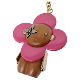 Louis Vuitton-LOUIS VUITTON Porte Cles Vivienne Key Holder Gold M67298 LV Auth 87374-Golden