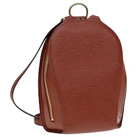 Louis Vuitton-LOUIS VUITTON Epi Mabillon Backpack Brown M52233 LV Auth yk14439-Brown