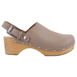 Maje Lederclogs Beige