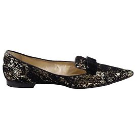 Jimmy Choo Samtballerinas Schwarz