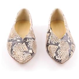 Aeyde-Ballerines en cuir-Beige