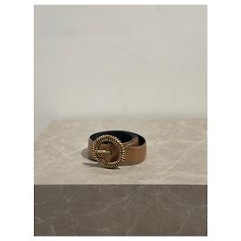 SAINT LAURENT Cinture T.cm 90 Pelli esotiche D'oro
