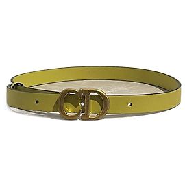 Cinturón DIOR T.cm 70 de cuero Amarillo