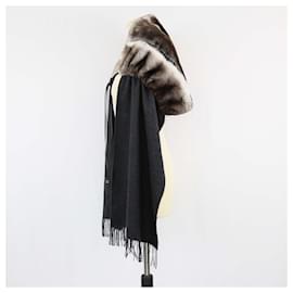 Fendi-Fendi Dark Grey Candy Stole-Grey