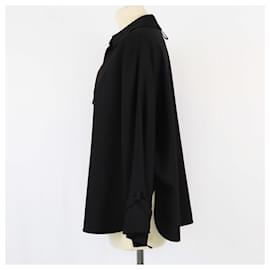 Hermès-Hermes Black V Neck Shirt-Black