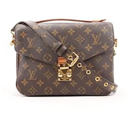 Louis Vuitton-Louis Vuitton Monogram Pochette Metis MM 2Way Handbag M44875-Brown