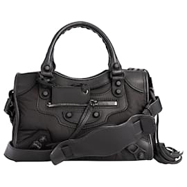 Balenciaga-Balenciaga Mini The City Bag-Black