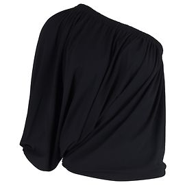 Top Off Shoulder em Viscose Preta da Lanvin Preto