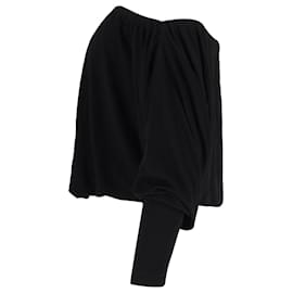Michael Kors-Michael Kors Off The Shoulder Blouse in Black Cotton-Black