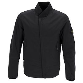 Stone Island Soft Shell-R Bomber Jacket in Black Nylon Black