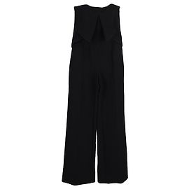 Roland Mouret Strapless Jumpsuit in Black Wool Black